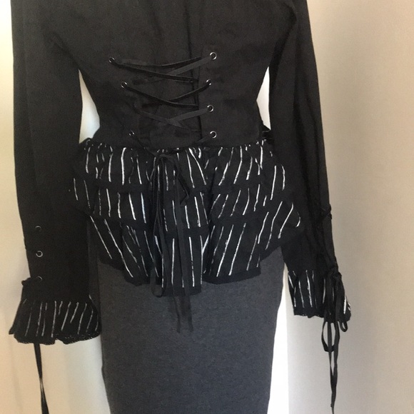 Nightmare Before Christmas Black with Ruffle Trim Jacket ONLY - Picture 8 of 12